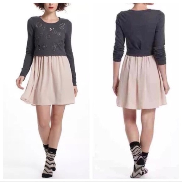 Anthropologie Dresses & Skirts - By Eloise Anthropologie sweater top overlay Dress